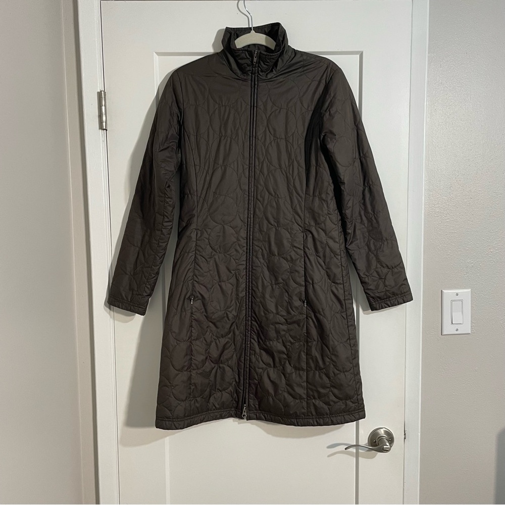Patagonia Quilted Parka Coat in Dark Brown